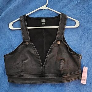 NWT Wild fable black denim crop tank top